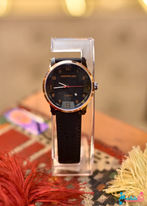 ساعة رجالي montblanc أوستيك أسود